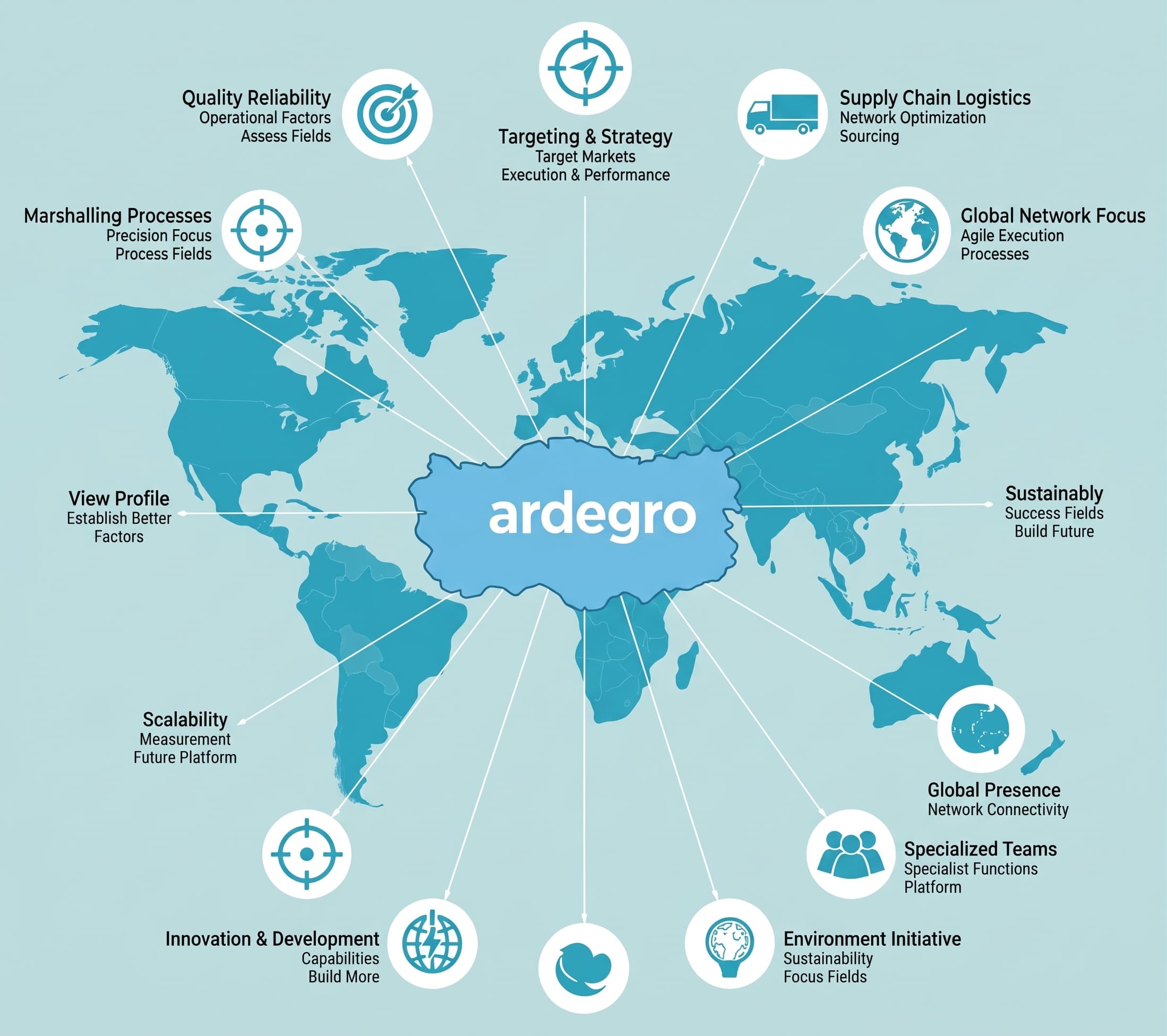 Ardegro global network map