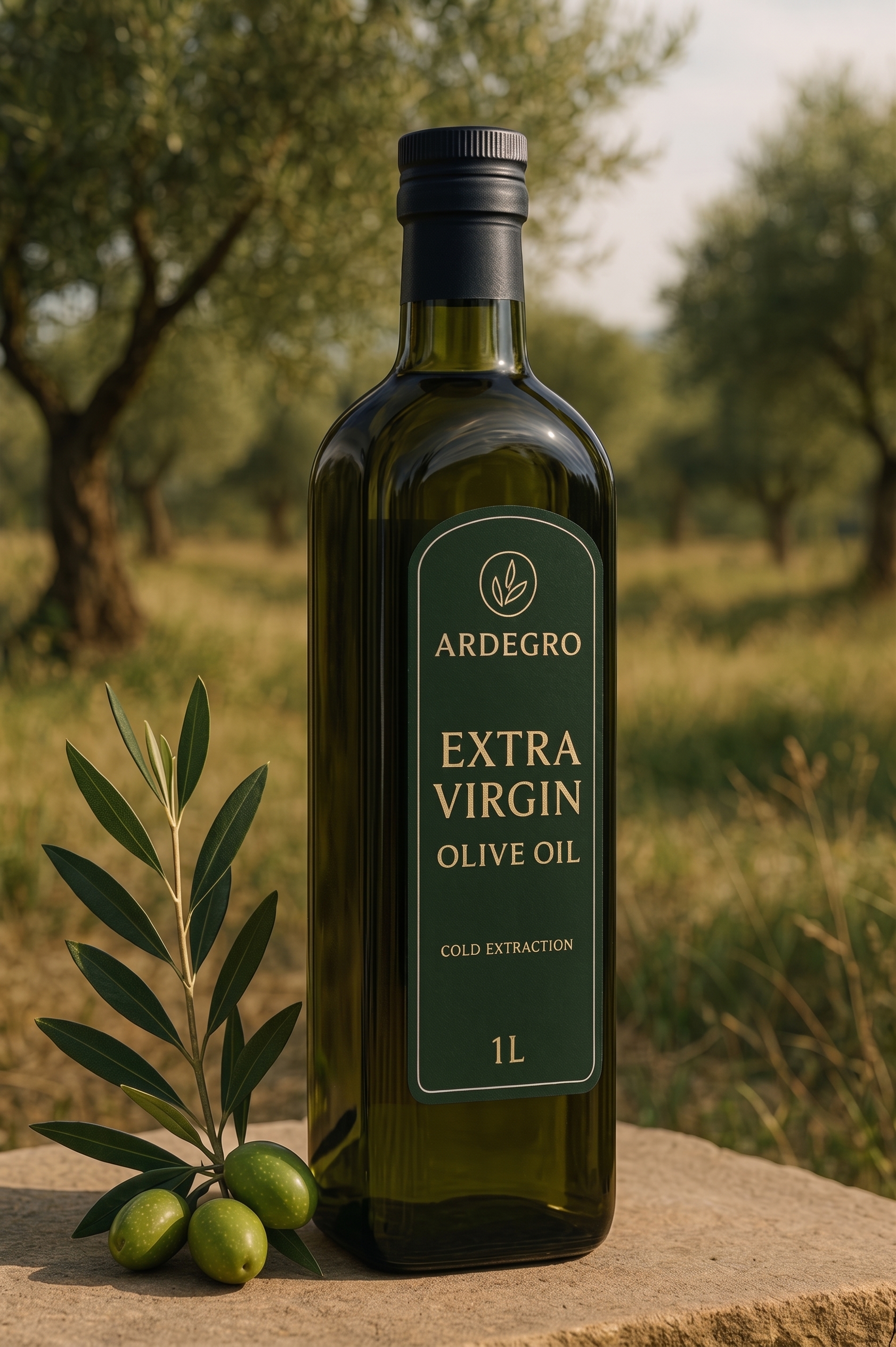 ARDEGRO Extra Virgin Olive Oil 1L Cold Extraction