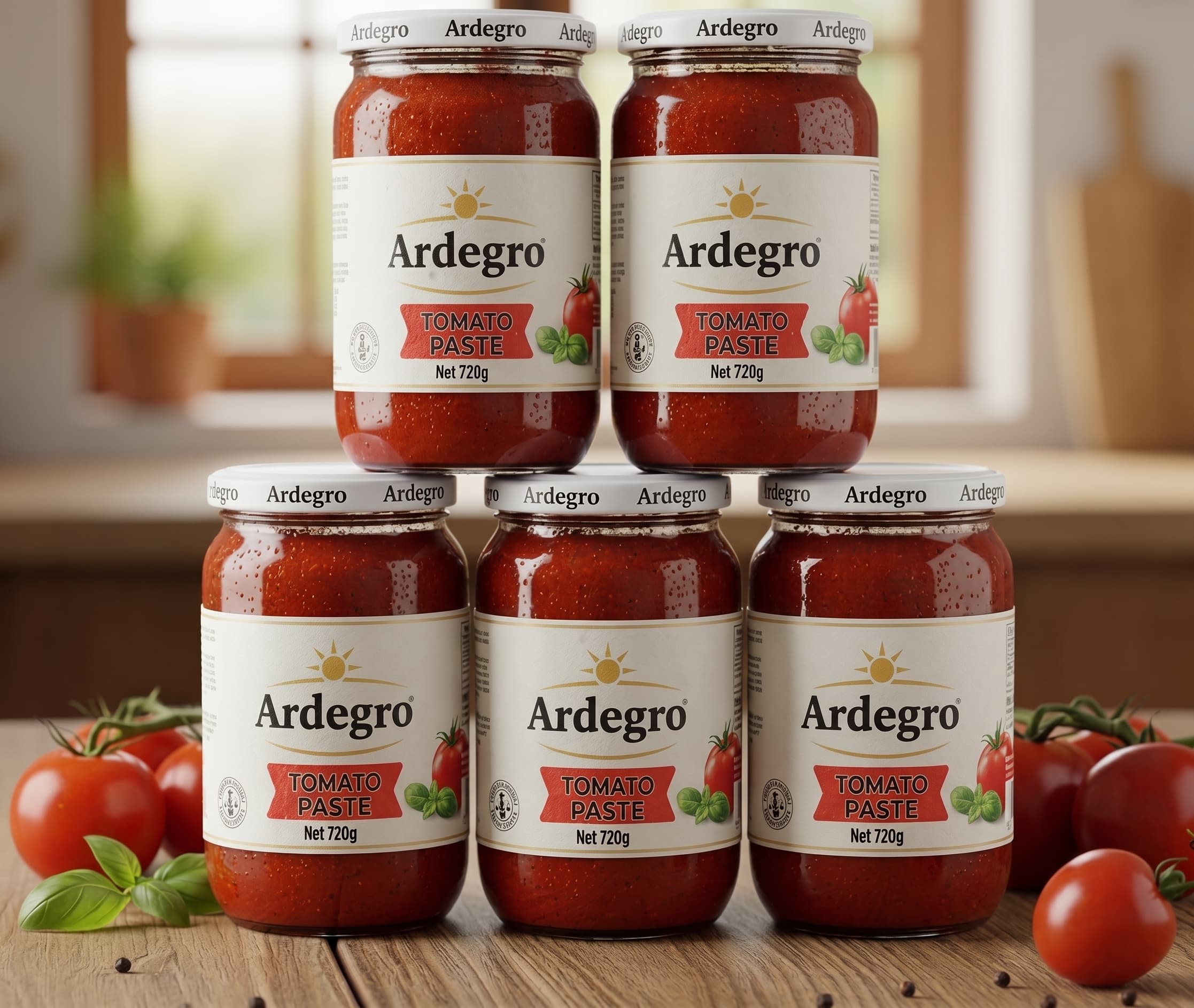 ARDEGRO Premium Tomato Paste jars