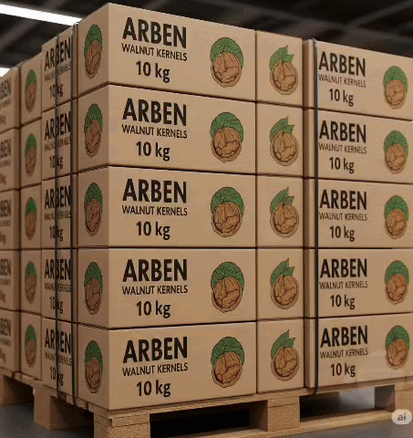 Arben dry apricot boxes warehouse